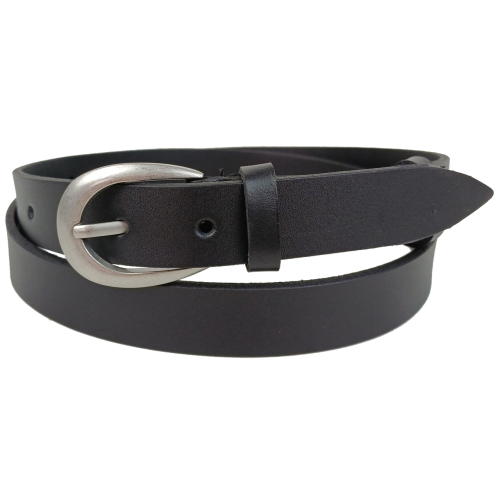 Женский кожаный ремень Skipper черный, ширина 2,5 см