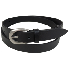Женский кожаный ремень Skipper черный, ширина 2,5 см