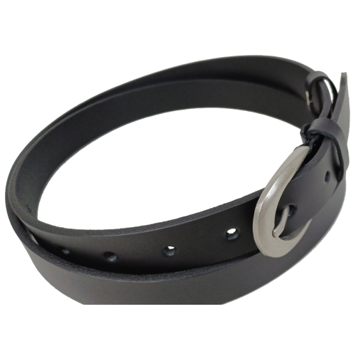 Женский кожаный ремень Skipper черный, ширина 2,5 см