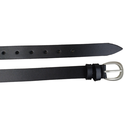 Женский кожаный ремень Skipper черный, ширина 2,5 см