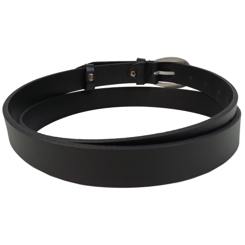 Женский кожаный ремень Skipper черный, ширина 2,5 см