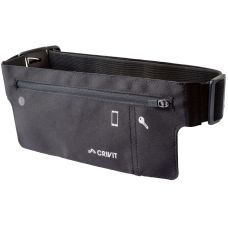 Плоская поясная сумка для бега, тренировок Crivit Черная