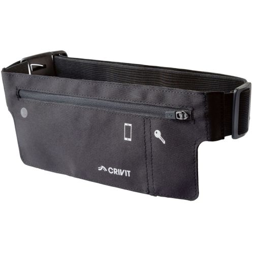 Плоская поясная сумка для бега, тренировок Crivit Черная