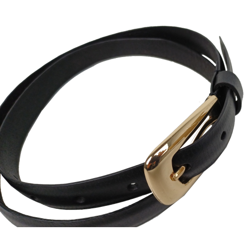 Женский ремень с золотистой пряжкой UP2 Fashion Women Германия Черный