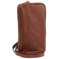 Небольшая кожаная сумка для телефона документов UP2 Fashion Коричневая