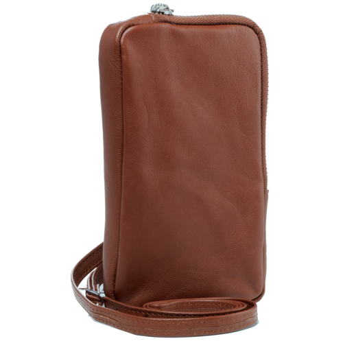 Небольшая кожаная сумка для телефона документов UP2 Fashion Коричневая