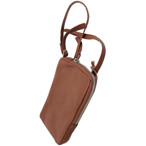 Небольшая кожаная сумка для телефона документов UP2 Fashion Коричневая