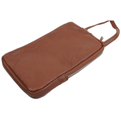 Небольшая кожаная сумка для телефона документов UP2 Fashion Коричневая