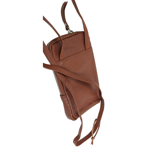Небольшая кожаная сумка для телефона документов UP2 Fashion Коричневая