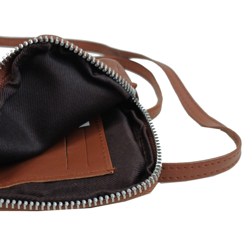 Небольшая кожаная сумка для телефона документов UP2 Fashion Коричневая