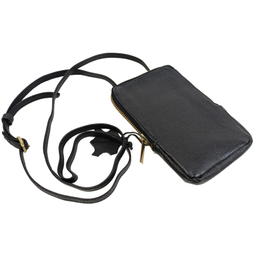 Небольшая кожаная сумка для телефона документов Live in Style Черная