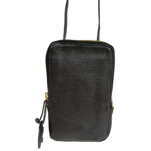 Небольшая кожаная сумка для телефона документов Live in Style Черная