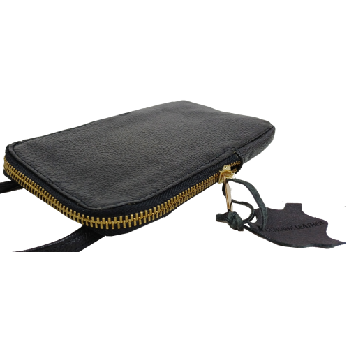 Небольшая кожаная сумка для телефона документов Live in Style Черная