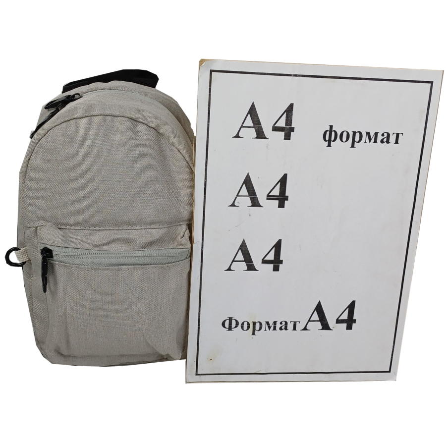 Маленький женский рюкзак 3L LS Антивор с RFid Светло-серый