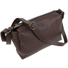 Женская кожаная сумка на плечо Borsacomoda Темно-коричневая