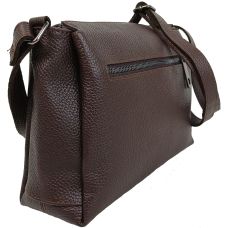 Женская кожаная сумка на плечо Borsacomoda Темно-коричневая