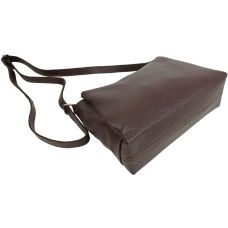 Женская кожаная сумка на плечо Borsacomoda Темно-коричневая