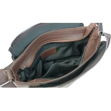 Женская кожаная сумка на плечо Borsacomoda Темно-коричневая