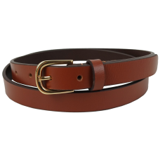 Кожаный женский ремень LS ширина 2 см Коричневый 