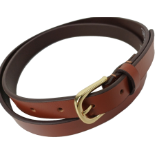 Кожаный женский ремень LS ширина 2 см Коричневый 