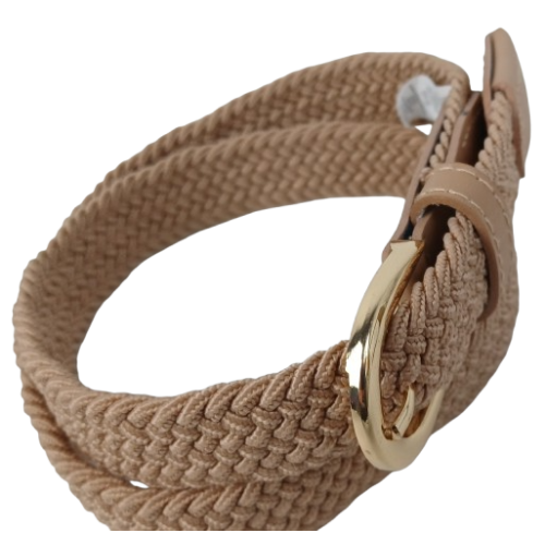 Эластичный женский ремень резинка Isa-Traesko Светло-коричневый