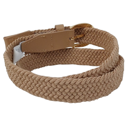 Эластичный женский ремень резинка Isa-Traesko Светло-коричневый