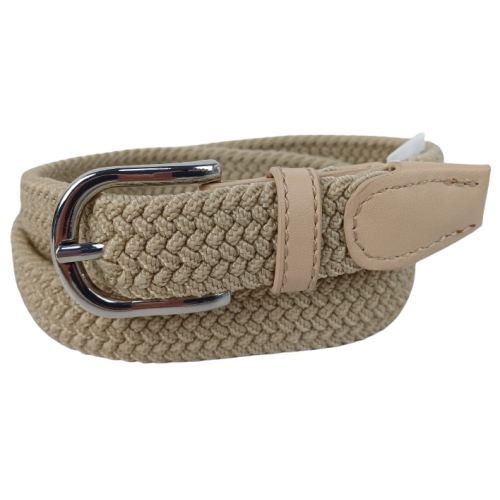 Эластичный женский ремень резинка Isa-Traesko Бежевый