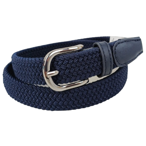 Эластичный женский ремень резинка Isa-Traesko темно-синий