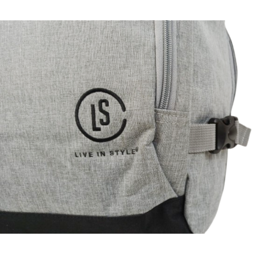 Большой дорожный рюкзак - сумка для поездок 40L Live in style Светло-серый