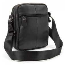 Мужская кожаная сумка планшетка Tiding Bag Черная