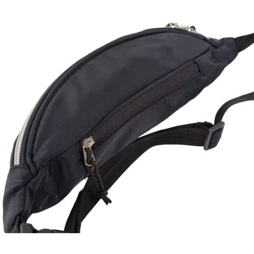 Сумка поясная Live in style черная, бананка набедренная на регулируемом ремне