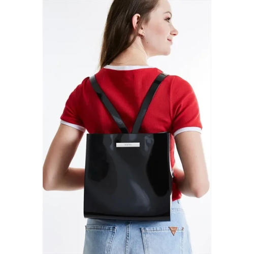 Женская каучуковая сумка-рюкзак трансформер Zaxy Closer Bag Черная