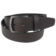 Широкий мужской ремень под джинсы Skipper темно-коричневый 4,5 см