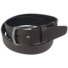 Широкий мужской ремень под джинсы Skipper темно-коричневый 4,5 см