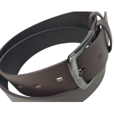 Широкий мужской ремень под джинсы Skipper темно-коричневый 4,5 см