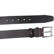 Ремень мужской кожаный Skipper 4.5 см, темно-коричневый, под джинсы, на пряжке