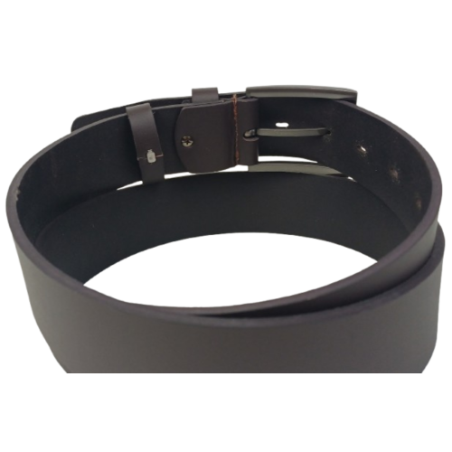 Ремень мужской кожаный Skipper 4.5 см, темно-коричневый, под джинсы, на пряжке