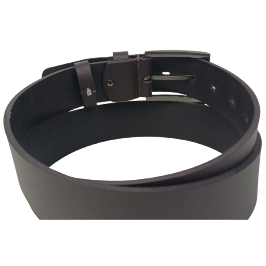 Ремень мужской кожаный Skipper 4.5 см, темно-коричневый, под джинсы, на пряжке