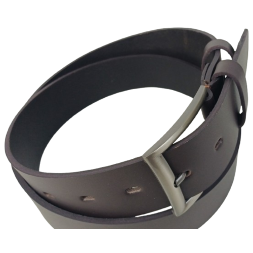 Ремень мужской кожаный Skipper 4.5 см, темно-коричневый, под джинсы, на пряжке