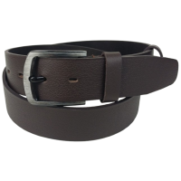 Ремень мужской широкий Skipper темно-коричневый 4.5 см, для джинс, на металлической пряжке