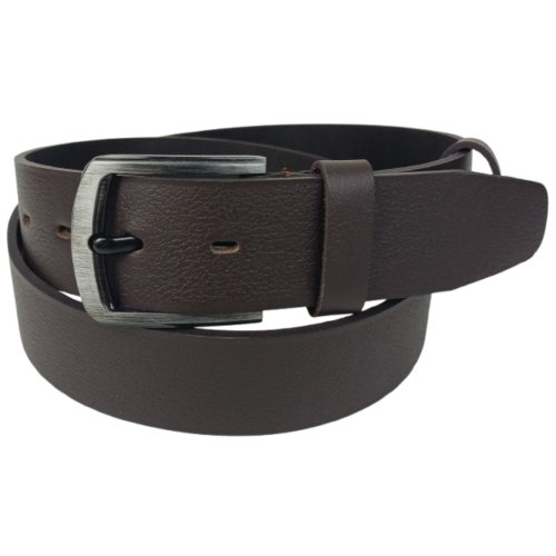 Ремень мужской широкий Skipper темно-коричневый 4.5 см, для джинс, на металлической пряжке