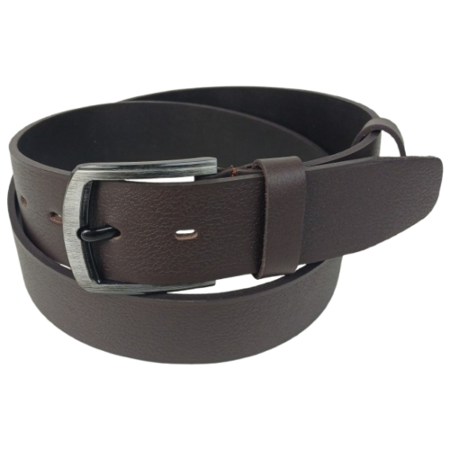 Ремень мужской широкий Skipper темно-коричневый 4.5 см, для джинс, на металлической пряжке