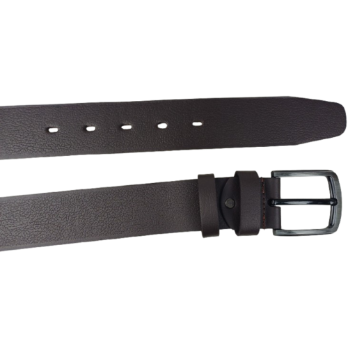 Ремень мужской широкий Skipper темно-коричневый 4.5 см, для джинс, на металлической пряжке