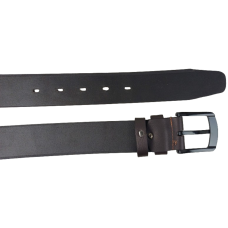 Ремень мужской широкий Skipper темно-коричневый 4.5 см, для джинс, на металлической пряжке