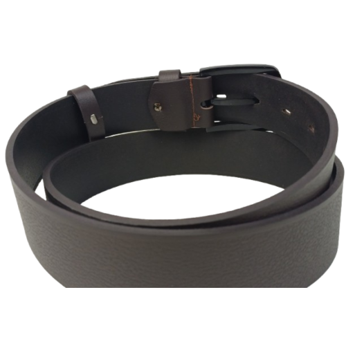 Ремень мужской широкий Skipper темно-коричневый 4.5 см, для джинс, на металлической пряжке