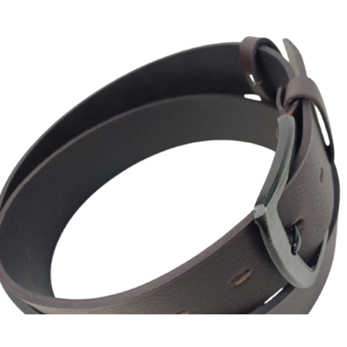 Ремень мужской широкий Skipper темно-коричневый 4.5 см, для джинс, на металлической пряжке