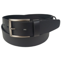 Ремень мужской кожаный Skipper черный 4.5 см, широкий, под джинсы и брюки