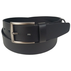 Ремень мужской кожаный Skipper черный 4.5 см, широкий, под джинсы и брюки