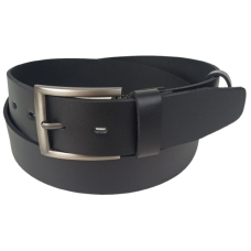 Ремень мужской кожаный Skipper черный 4.5 см, широкий, под джинсы и брюки