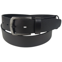Ремень мужской джинсовый широкий Skipper 4.5 см, черный, под джинсы, с матовой пряжкой